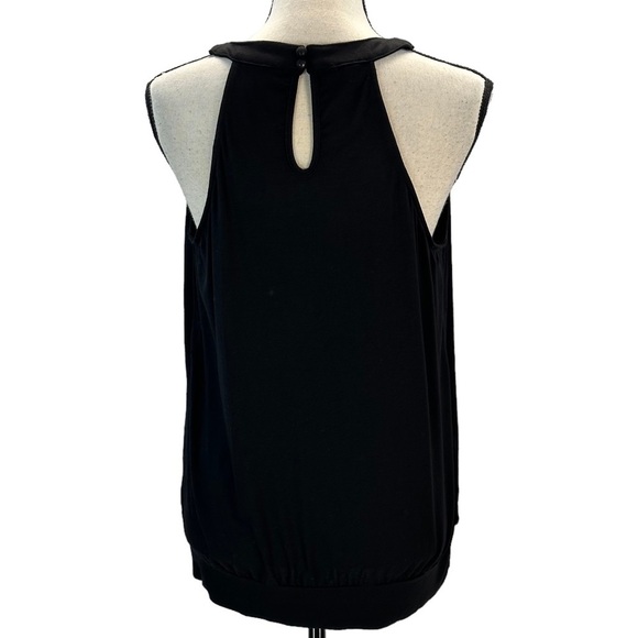 Yesfashion Sleeveless Halter Pleated Tank Top Blouse - Black - size Large - Picture 4 of 10